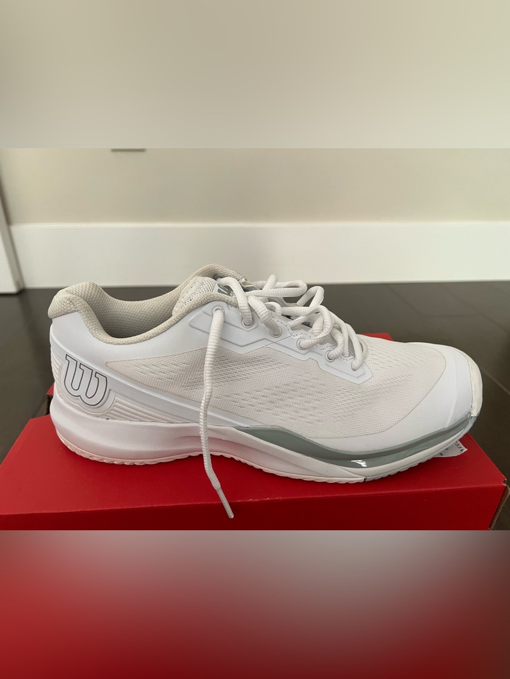 Wilson Women’s White Athletic Tennis Shoes with Lace-Up Closure
